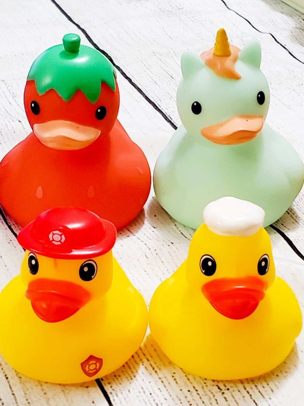 Character Rubber Ducks Lot of 6  Unicorn, Easter, Valentines, Fireman, Etc...